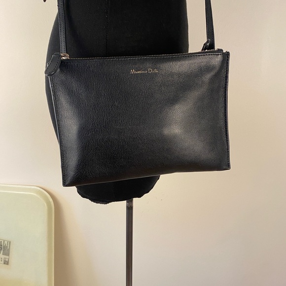 Massimo Dutti Handbags - Massimo Dutti Elegant Black Crossbody Bag Zippered Pockets
